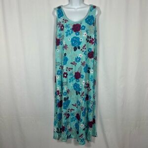 Floral knit Sleeveless Maxi Dress M